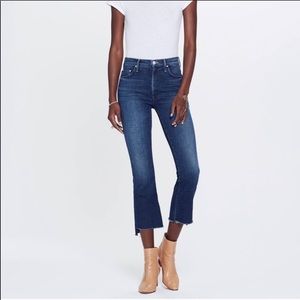 Mother Denim Insider Crop Step Fray